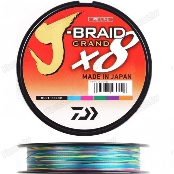 Шнур DAIWA J-BRAID GRAND X8E 300М 0,16ММ MULTI COLOR 12795-116